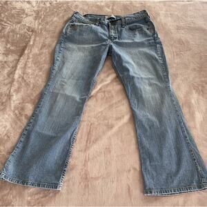 Levis Strauss Signature Blue Jeans 14 SHORT Mid Rise Bootcut Stretch NWT